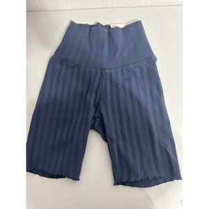 Offline by Aerie Hi Rise Ribbed Bike Shorts Blue XS